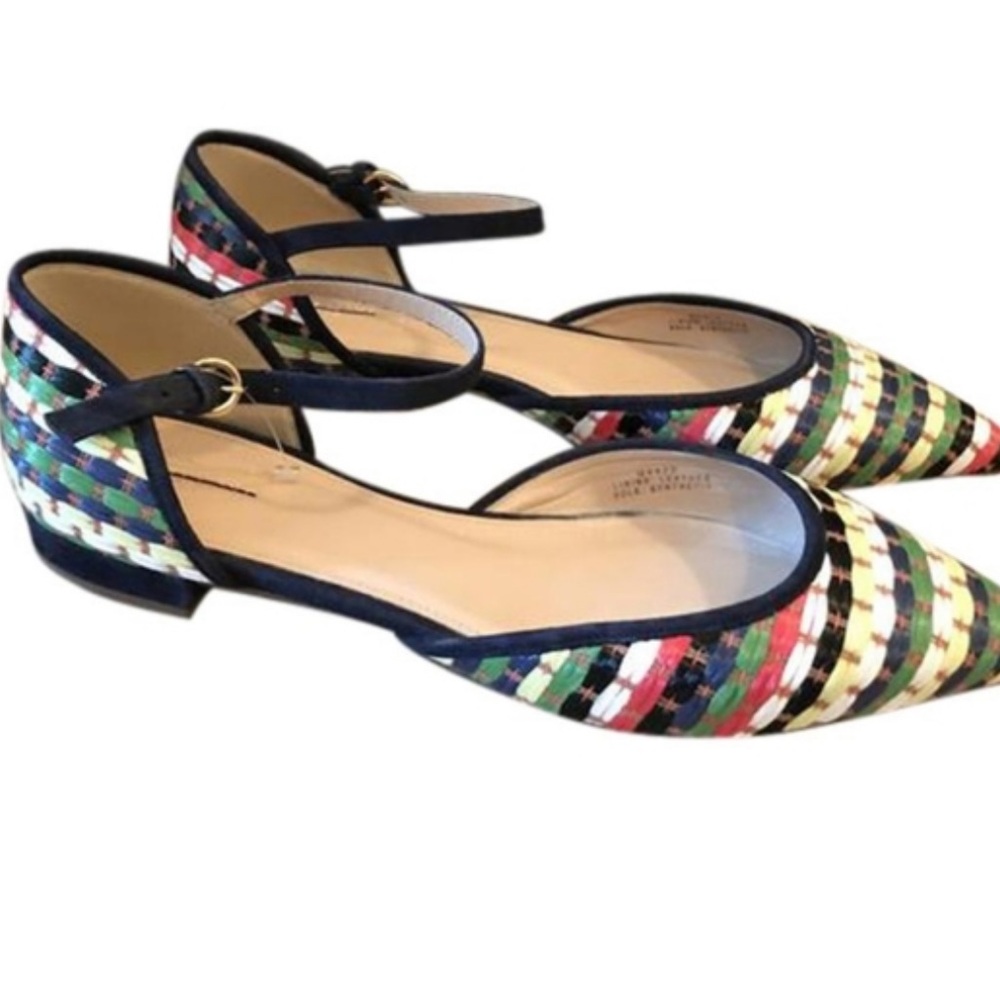 J Crew Mary Jane Lilly Raffia Flats